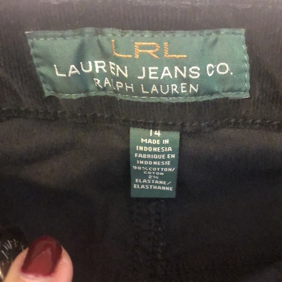 Ralph Lauren black corduroy pants. - Picture 2 of 4